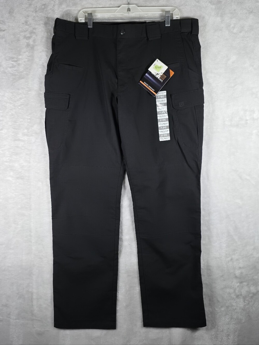 5.11 Tactical Stryke Cargo Pants Men 40x34 Black Ripstop Workwear Flex Tac NWT